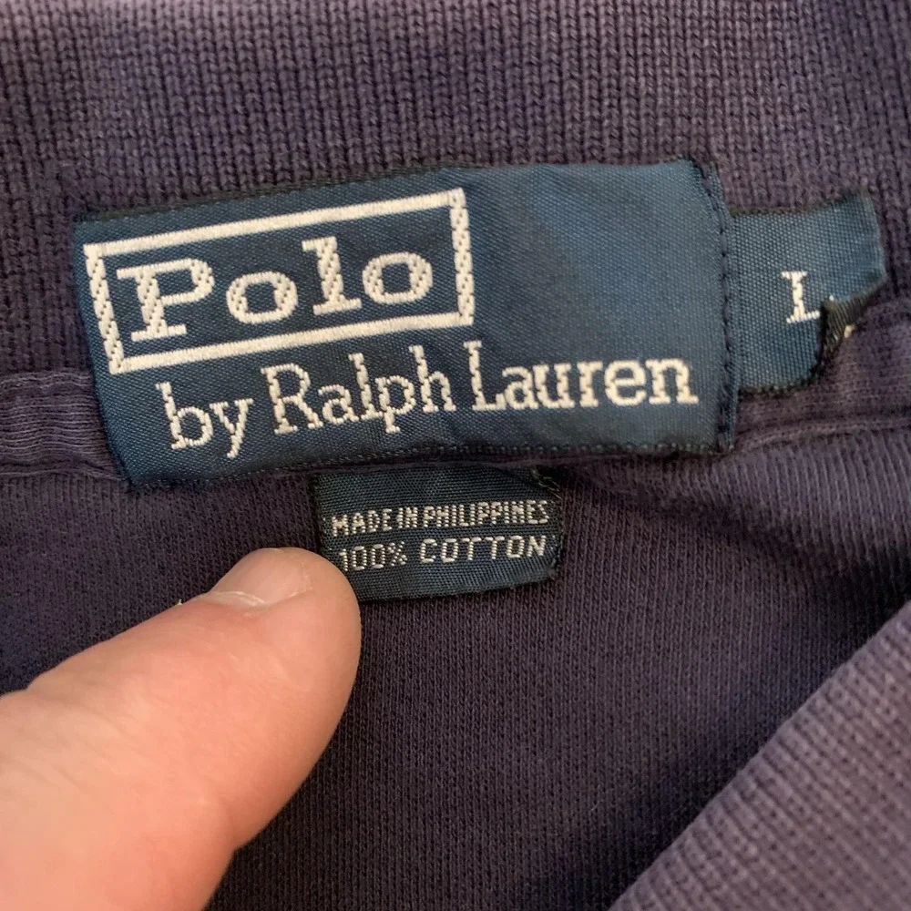 Polo Ralph Lauren Polo Shirt Mens Large Lot Of 2 Purple Red Pony Casual Cotton